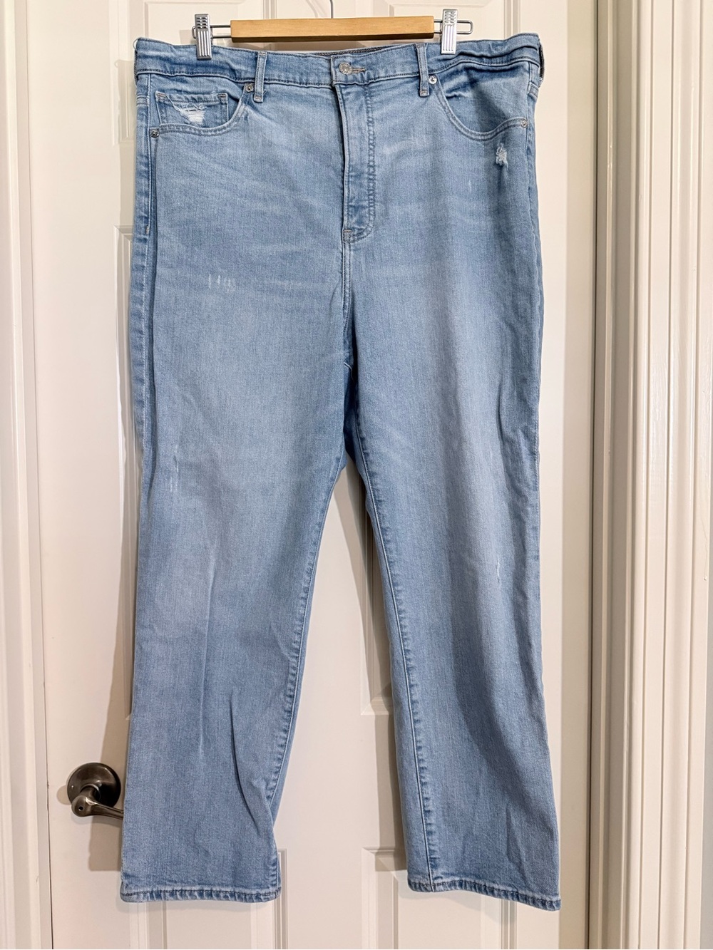 Express Light Wash High-Rise Mom Jeans